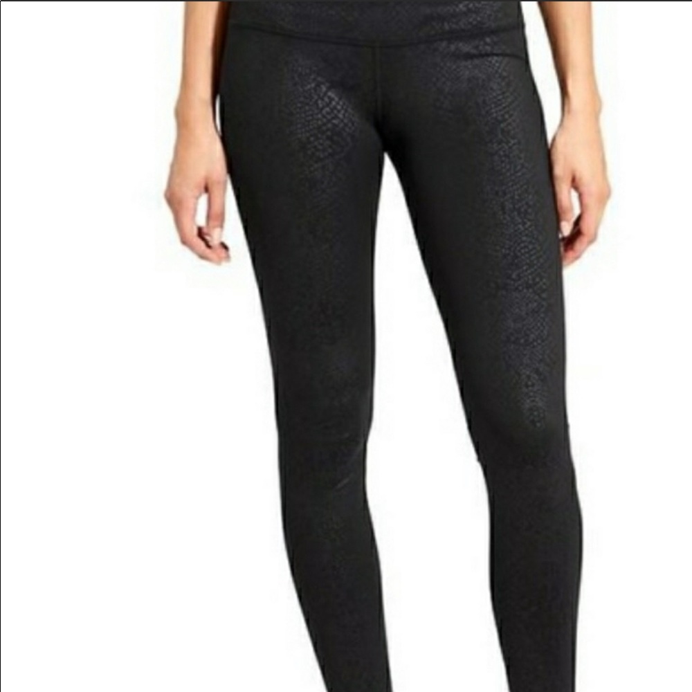 Athlete chaturanga black leggings snake XS